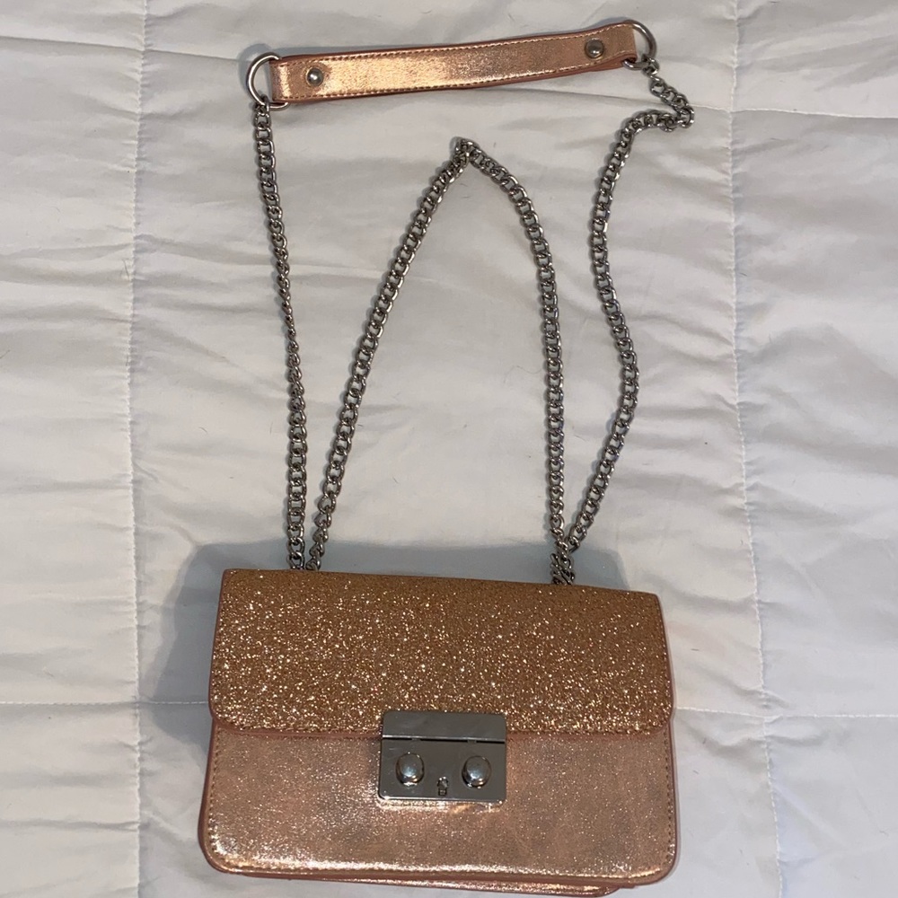 BRAND NEW Sparkly pink crossbody purse